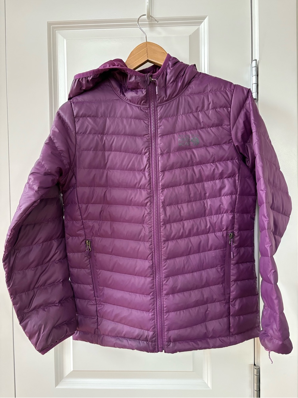 Mountain Hardwear Down Puffer Jacket with Hood Purple Kids Youth Large
